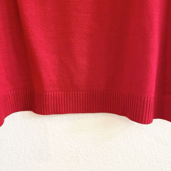 CCK Style Womens Blush Wool-Blend V-Neck Sweater Size 36 Large‎ Red - Picture 8 of 9